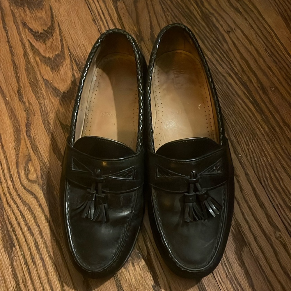 Allen Edmonds Maxfield Black‎ Leather Tassel Loafers Slip On Shoes Men's 11 EEE